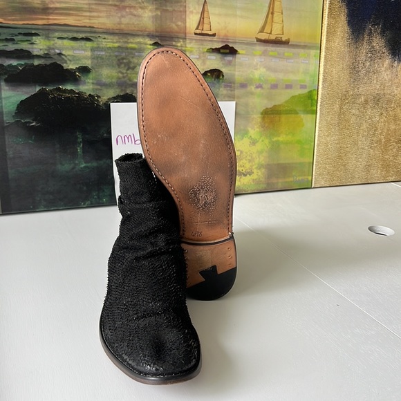 ??John Varvatos handmade in Italy cutout black leather 14M black Chelsea boot?? main image 10